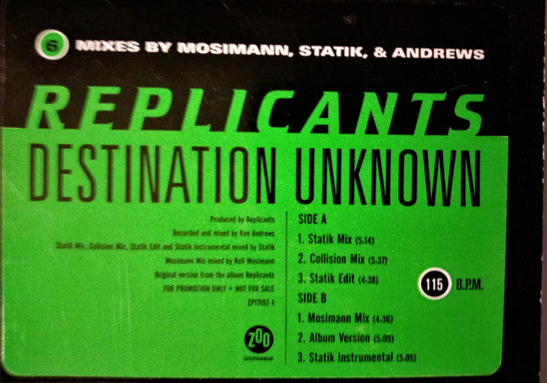 Replicants : Destination Unknown (12", Promo)