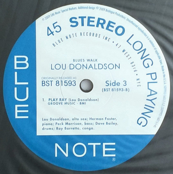 Lou Donaldson : Blues Walk (2x12", Album, Ltd, RE)