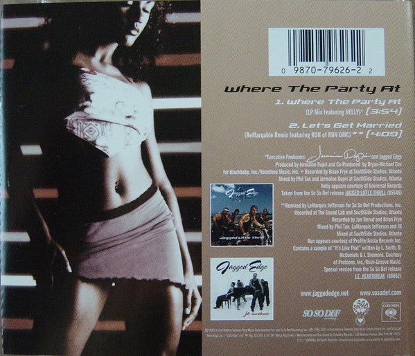 Jagged Edge (2) Co-starring Nelly : Where The Party At (CD, Single)