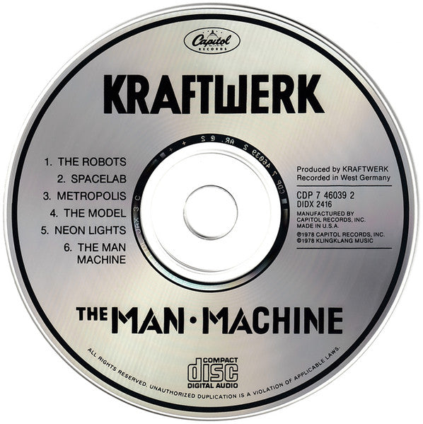 Kraftwerk : The Man Machine (CD, Album, RE, Cap)