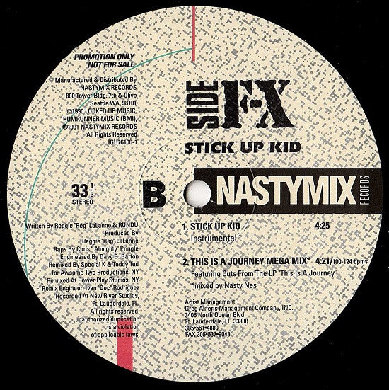 Side F-X* : Stick Up Kid (12", Promo)