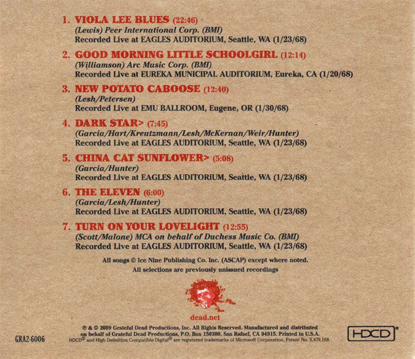 Grateful Dead* : Road Trips Vol. 2 No. 2: Carousel 2-14-68 (3xHDCD, Album, Ltd)