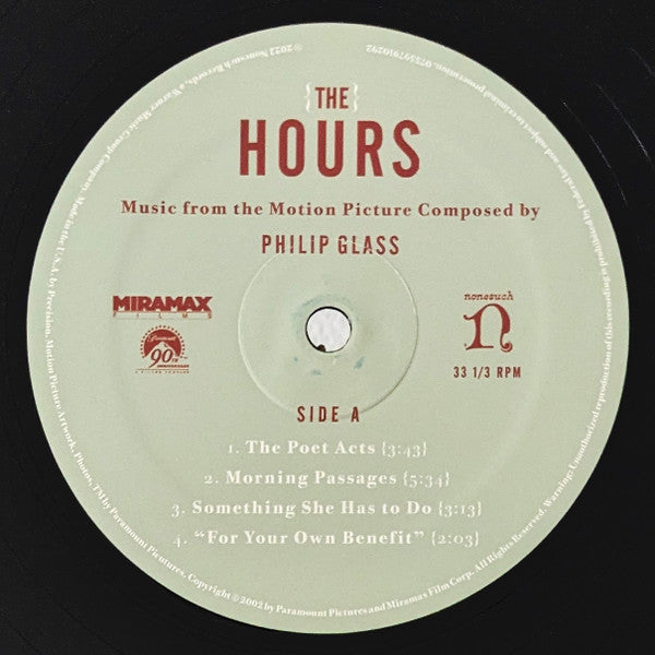 Philip Glass : The Hours (Music From The Motion Picture) (2xLP, Album, RE)