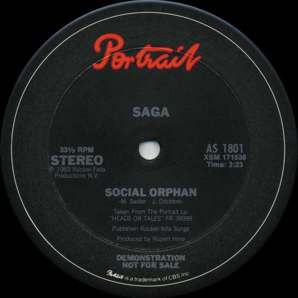 Saga (3) : Catwalk / Social Orphan (12", Promo)
