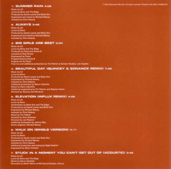 U2 : 7 (CD, EP, Ltd)