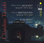 the album cover for Beethoven / Mozart / Schubert / Claudius Tanski - Piano Sonata in C minor Op. 111 / Piano Sonata in