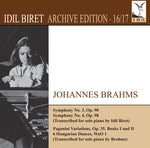 the album cover for Brahms / Idil Biret - Idil Biret Archive Edition 16 & 17-Johannes Brahms