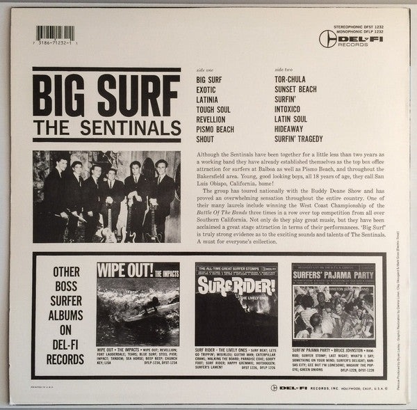 The Sentinals : Big Surf! (LP, Album, RE)