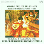 the album cover for Telemann / Kuhn / Starke - Pariser Floten Quartette 1