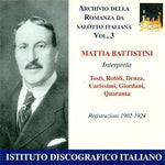 the album cover for MATTIA BATTISTINI - Vocal Recital