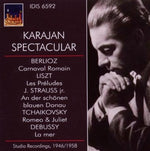 the album cover for Herbert von Karajan - Karajan Spectacular 1946-1958