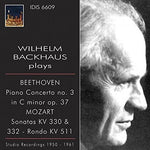 the album cover for WILHELM BACKHAUS - Wilhelm Backhaus Plays 1950