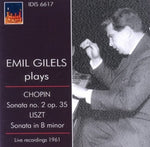 the album cover for Emil Gilels - Pno Son 2