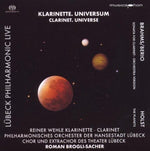 the album cover for Roman Brogli-Sacher - Clarinet Universe: Lubeck Philharmonic Live 5
