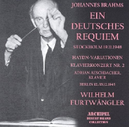 the album cover for Brahms / Furtwangler - Ein Deutsches Requiem