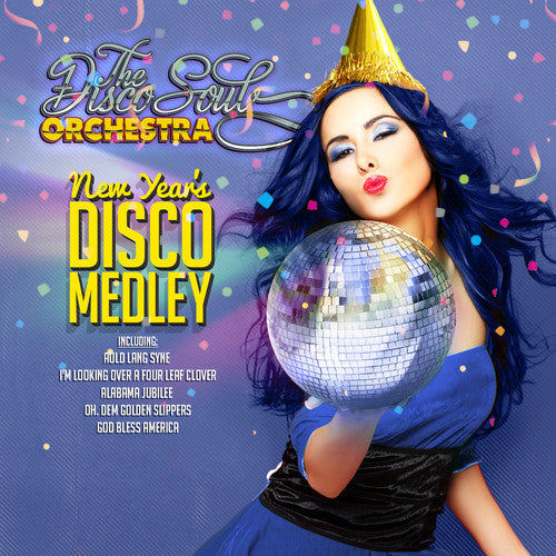 the album cover for The DiscoSoul Orchestra - New Year's Disco Medley