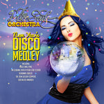 the album cover for The DiscoSoul Orchestra - New Year's Disco Medley