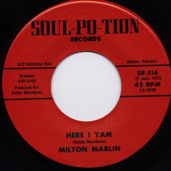 Milton Marlin : How Can You Mend A Broken Heart / Here I Yam (7", Single)