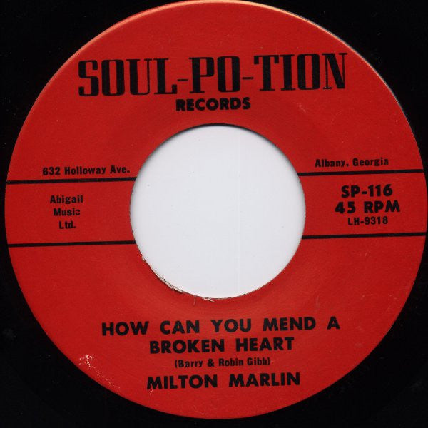 Milton Marlin : How Can You Mend A Broken Heart / Here I Yam (7", Single)