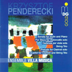 the album cover for K. PENDERECKI - Chamber Works