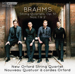 the album cover for Johannes Brahms / New Orford String Quartet - Brahms: String Quartets Op. 51 - Nos. 1&2