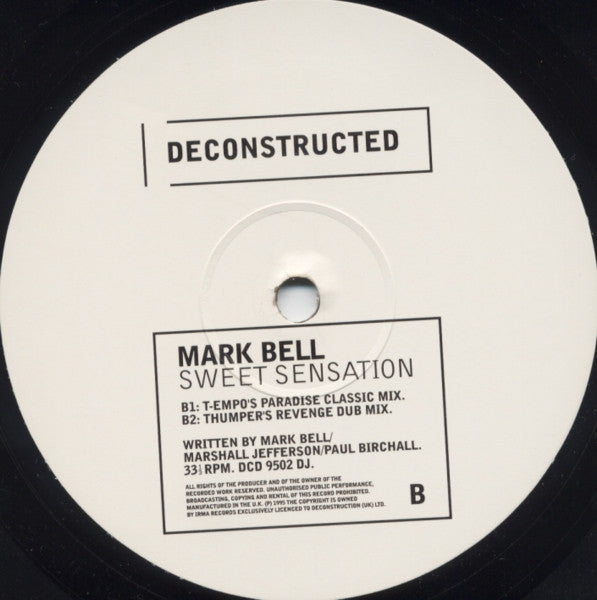 Mark Bell (3) : Sweet Sensation (12", Promo)