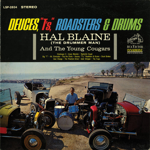 the album cover for Hal Blaine - Deuces T's Roadsters & Drums