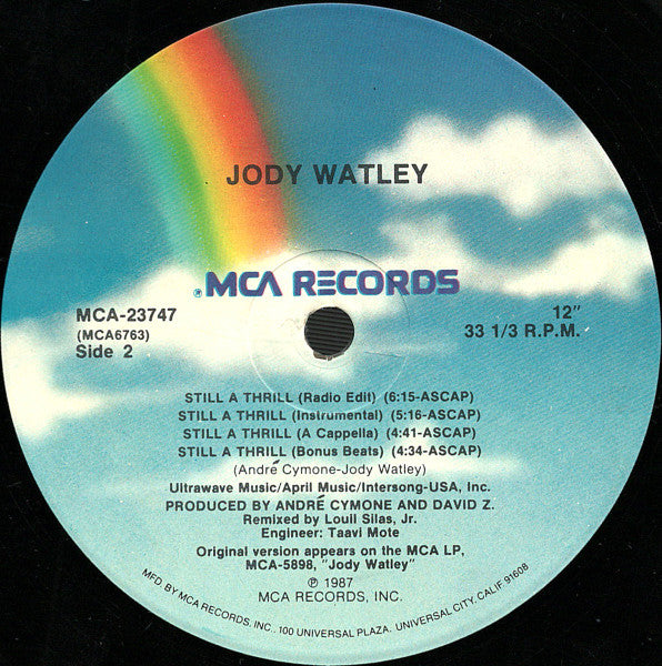 Jody Watley : Still A Thrill (12", Single, Pin)
