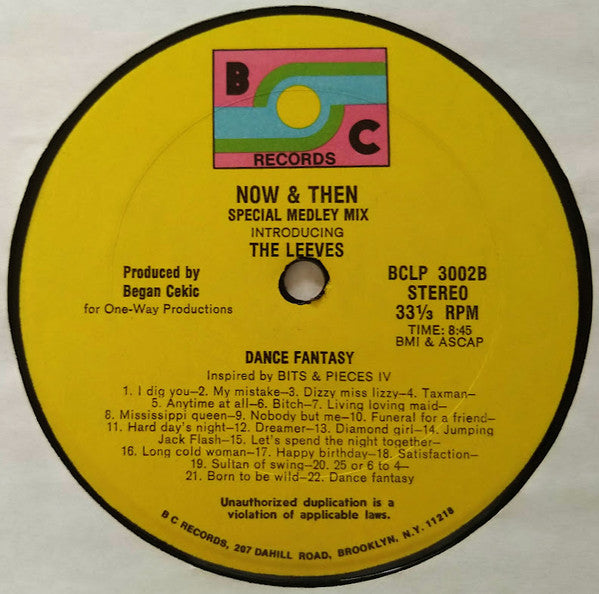 The Leeves : Now & Then (Special Medley Mix) (LP, Album, Gen)