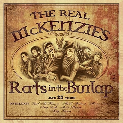the album cover for The Real Mckenzies - Rats in the Burlap