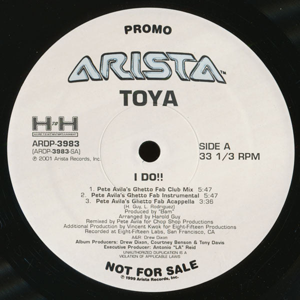 Toya (2) : I Do!! (12", Promo)