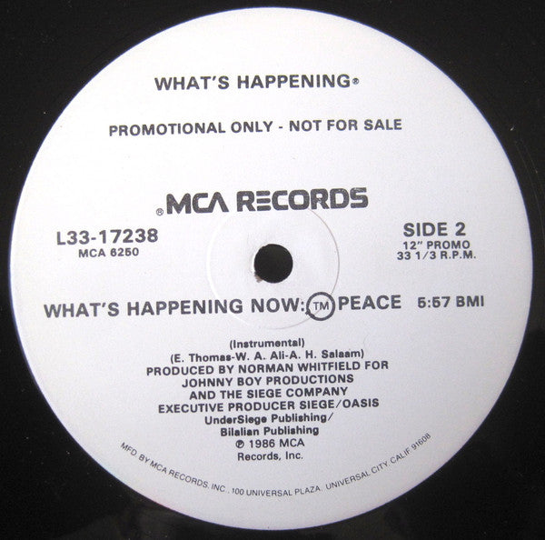 What's Happening : What's Happening Now: Peace (12", Promo)