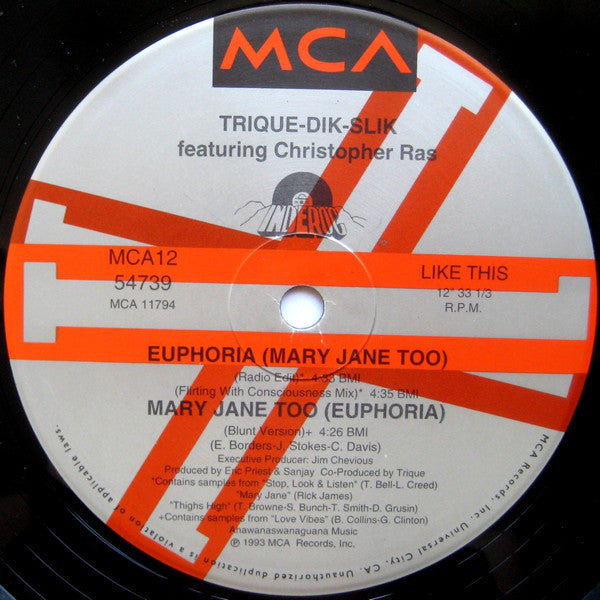 Trique-Dik-Slik Featuring Christopher Ras : Euphoria / Mary Jane Too (12", Single)