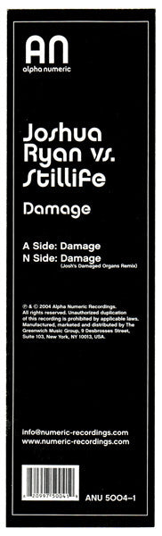 Joshua Ryan vs. Stillife : Damage (12")