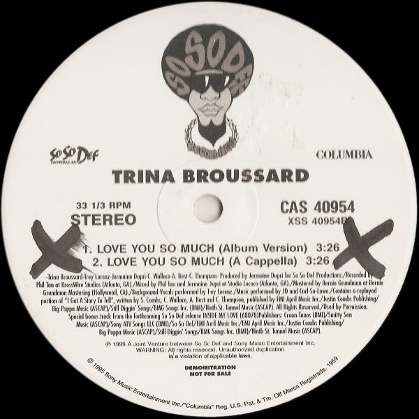 Trina Broussard : Love You So Much (12", Promo)