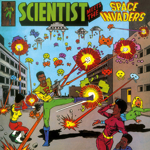 the album cover for Scientist - Meets the Space Invaders