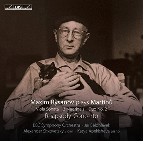 the album cover for Martinu / Rysanov / Bbc Sym Orch / Belohlavek - Maxim Rysanov Plays Martinu