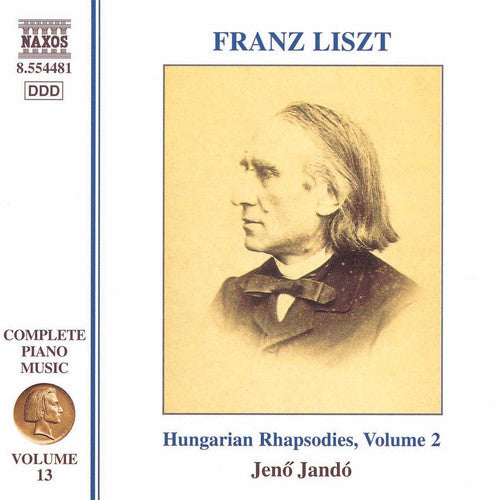 the album cover for JenÅ‘ Jandó - Complete Piano Music 13 / Hungarian Rhapsodies 2