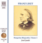 the album cover for Jenő Jandó - Complete Piano Music 13 / Hungarian Rhapsodies 2