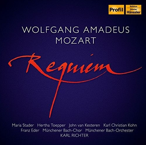 the album cover for Mozart / Stader / Munich Bach Choir & Orchestra - Requiem