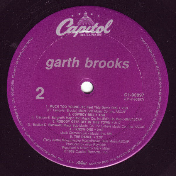 Garth Brooks : Garth Brooks (LP, Album, Club, Car)