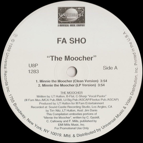 Fa Sho : The Moocher (12", Promo)