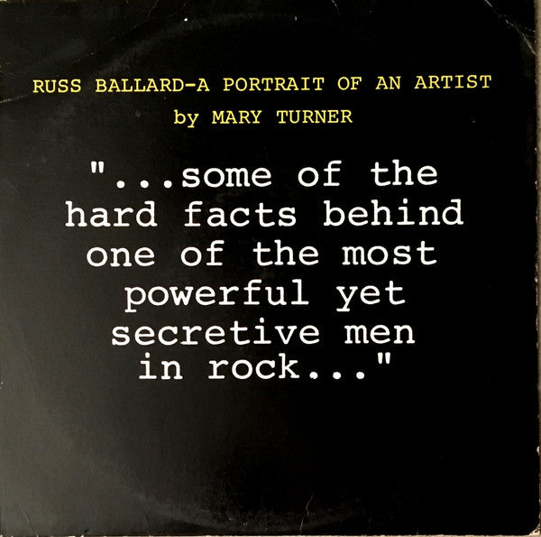 Russ Ballard, Mary Turner (4) : A Portrait Of An Artist By Mary Turner (LP, Promo, Transcription)