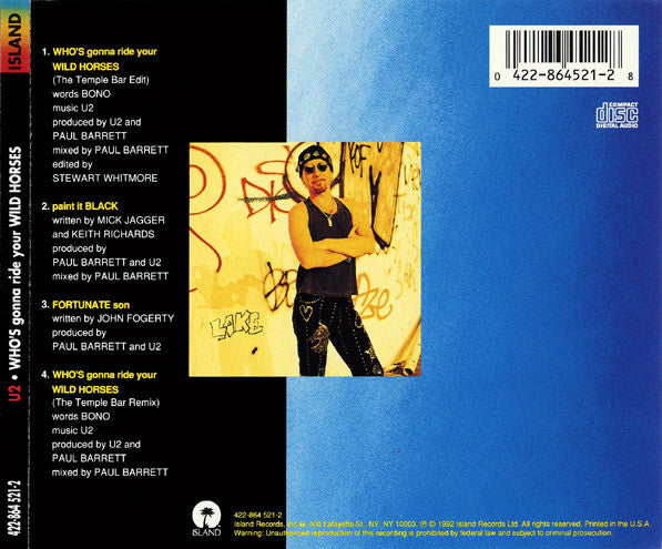 U2 : Who's Gonna Ride Your Wild Horses (CD, Maxi)