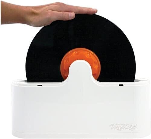 Sistema de lavado de discos de vinilo con ranuras profundas - Para discos de 7, 10 y 12 pulgadas (blanco)
