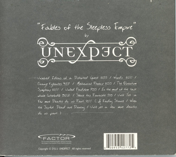 Unexpect : Fables Of The Sleepless Empire (CD, Album)