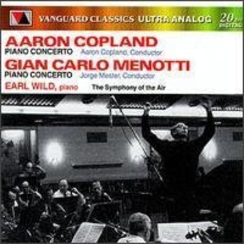 the album cover for Aaron Copland / Menotti,Gian Carlo / Wild,Earl - Symphony of the Air