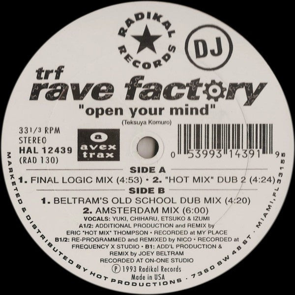 TRF : Open Your Mind (2x12", Promo)