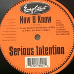 Serious Intention : Now U Know (12")