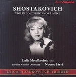 the album cover for Shostakovich / Mordkovitch / Scottish National Orc - Violin Concertos